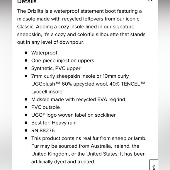 NWT UGG kids Drizlita Rain  boots - Picture 5 of 6